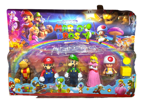 Juguete Set De Figuras Mario Bros Colección X5 Personajes