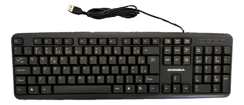 Teclado Pc/usb Com Fio Botão Com Toque Macio - Ecooda