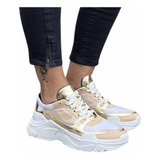 Zapatilla Alta Plataforma Mujer Sneakers - Za001