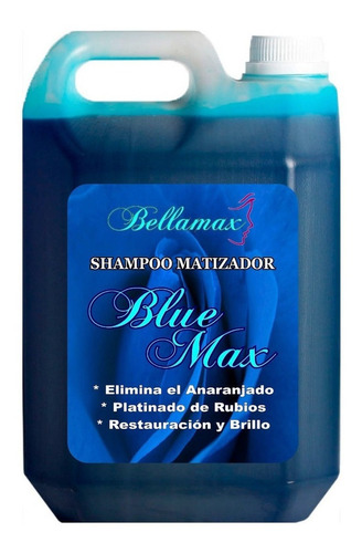 Bidon Shampoo Matizador Azul Blue-max 5 Litros