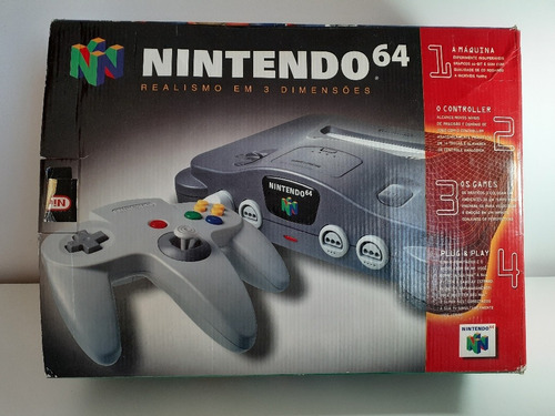 Nintendo 64 Na Caixa Modelo Gradiente.