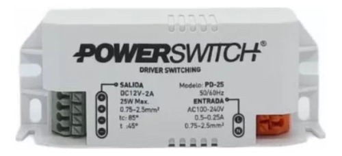 Driver C/gabinete Plastico 12v 25w Powerswitch