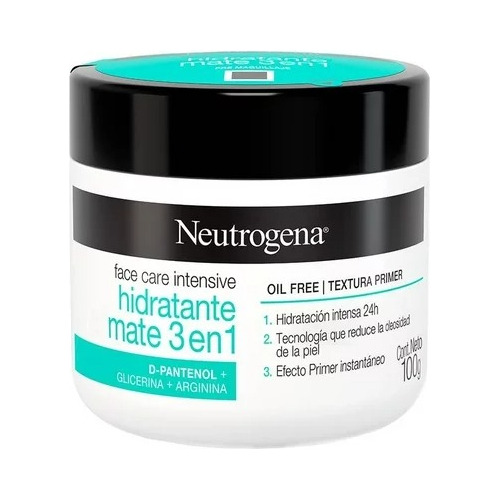 Crema Facial Neutrogena Intensiva Mate 3 En 1 100 G 