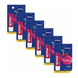 Nivea Lip Care Cereza - Tintado Rojo Para Beautiful, Labios 