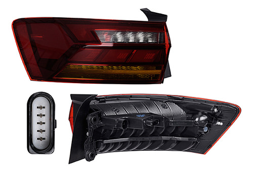 Calavera Ext Vw Jetta 2019 2020 2021 C/led Izq Alta Calidad