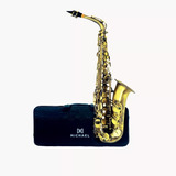 Sax Alto Michael Wasm31 Aço Escovado Mib Shop Guitar