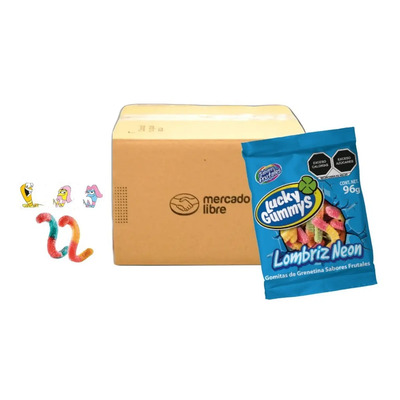 Gomitas Cuanda Lucky Gummy Lombriz Neon 96g Caja 12p Sabor Frutal | MercadoLibre