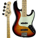 Baixo 4 Cordas Tagima Brasil Tjb435 Sunburst Escala Clara