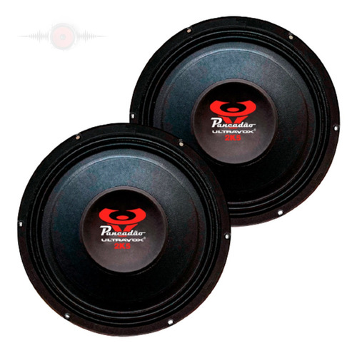 02 Alto Falantes Woofer Ultravox 2k5 2500w Rms12 4 Ohms