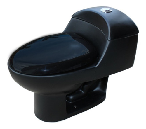 Sanitanio Negro Wc One Piece Asiento Incluido Cierre Lento