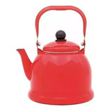 Chaleira Retrô Vintage Ferro Esmaltado 1700ml Mimo Style Cor Vermelho