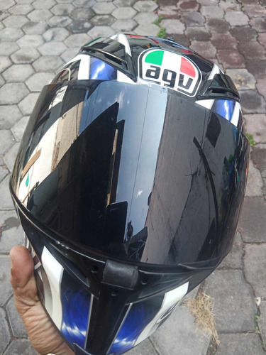 Casco Agv K5 S- Hurrican Black/blue/white 