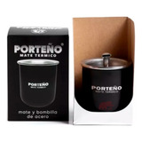 Combo Mate Térmico Porteño Acero Inoxidable Incluye Bombilla