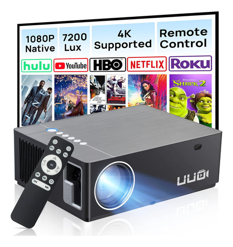Proyector Uuo 4k, Proyector Nativo 1080p Para Hogar Al Aire 