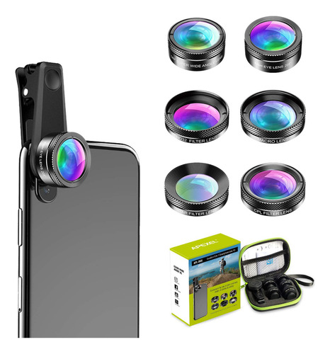 Kit De Lentes Para Celular, 6en1 Lentes De Cámara Para