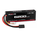 Bateria Lipo Hoovo 7.4v 6200mah 70c 2s Hard Case Para Rc Car