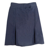 Falda Short Azul Uniforme Escolar Lisa Tallas 4 A La 10