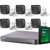 Kit 6 Camaras Seguridad Hikvision Con Audio !!!! 1080p 2mp 