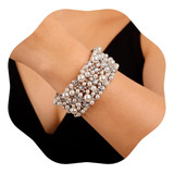 Jwicos Pulsera De Boda Para Novias, Pulsera Decorativa Con P