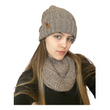 Kit Conjunto Gola Cachecol E Gorro Touca De Lã Inverno