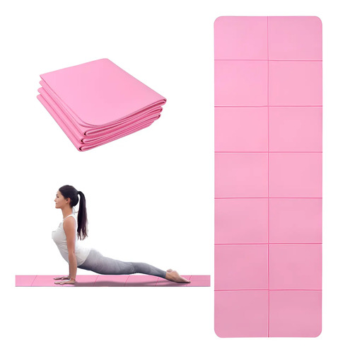 Tapete Yoga Pilates Portatil Plegable Ejercicio Color Negro | Meses sin interés