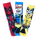 Calcetas Marvel Super Heroes: Deadpool, Cyclops, Wolverine