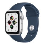 Apple Watch Se (gps, 40mm) - Caja De Aluminio Color Plata - Correa Deportiva Azul Abismo