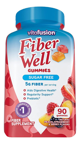 Suplemento De Fibra Sin Azúcar Vitafusion Fiber Well, Meloco