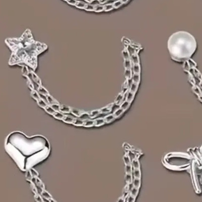 16 Pinzas Para Ropa Mujer Ajustables Con Mariposa Y Corazón Plateado Lisa | Envío gratis