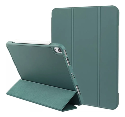 Funda Smartcover Full Para iPad 10 Gen 10.9 Ranura Pencil 11 Color Verde Obscuro