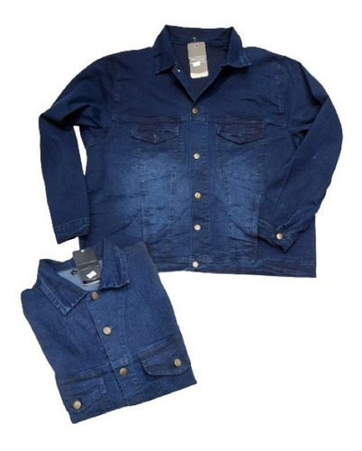 Campera Jean Hombre Talles Grandes Especiales 54-70 Elastiza