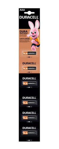 Pack 6 Pilas Duracell Aaa Alcalina Tira / Tecnofactory