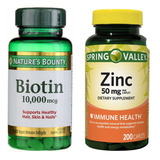 Biotina 10.000mcg + Zinc 50mg - Unidad a $1109