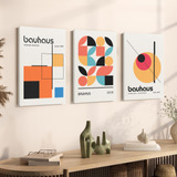 Set X3 Cuadros Decorativos 30x45 - Bauhaus 01 - Canvas