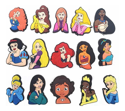 15 Charms Pines Princesas Disney Accesorios Sandalia Crocs