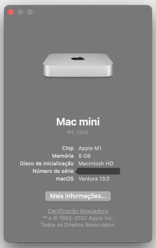 Mac Mini M1 | 8gb | Ssd512 