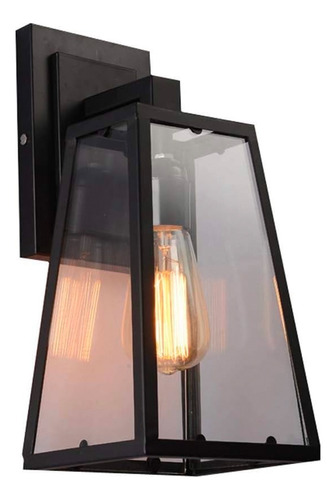 Apliqué Farol Geométrico Black Porta E-27 Incluye Ampolleta