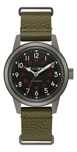 Reloj Bulova Automatico Hack Serie Militar Ssgip Mod 98a255