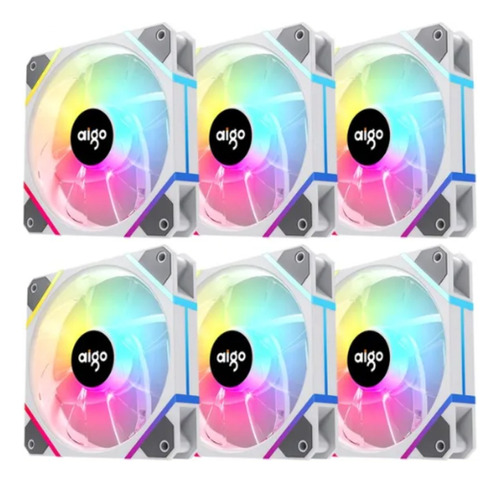 Cooler Fan Aigo Am12 Pro Branco Argb + Pwm 6 Fans