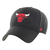 Gorra 47 Brand Chicago Bulls Para Hombre Logo Bordado Negro