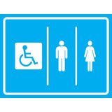 Placa De Sinalização | Banheiro De Deficiente Físico Unissex