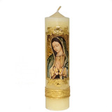 Cirio O Vela De Oración Busto Virgen De Guadalupe