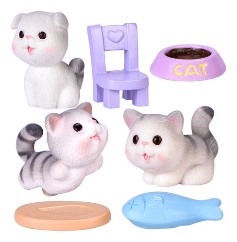 Pequeñas Figuritas De Gato Con Adorno De Resina Para Gatito