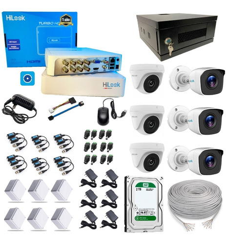 Kit Cctv Hikvision Hilook Dvr 8ch + 6 Cámaras 1080p +d,d 2tb