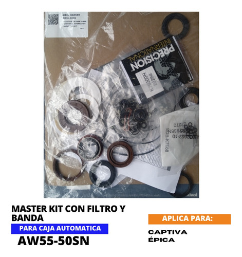 Master Kit Filtro Y Banda Chevrolet Captiva pica Aw55-50sn Foto 4
