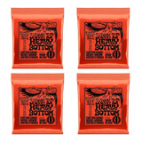 Ernie Ball Eléctrica 010 Híbrido Pack Por 4 Paquetes Envío