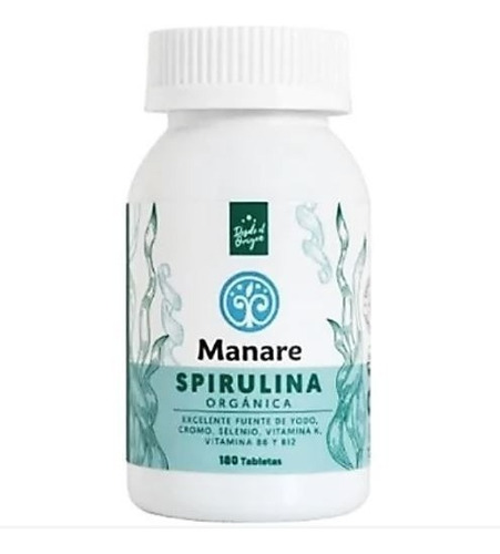 Spirulina Capsulas Espirulina Orgánica - 180 Caps  - Manare