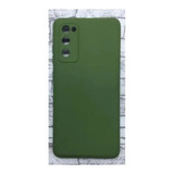 Capa Capinha Aveludada Compatível Com S20 Fe 6.5 Premium Cor Verde-militar