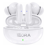 Audífonos In-ear Inalámbricos 1hora Bluetooth Aut205 Blanco Con Luz Led