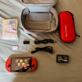 Ps Vita Slim Pch-20 Standard Metallic Red 256gb Completo 